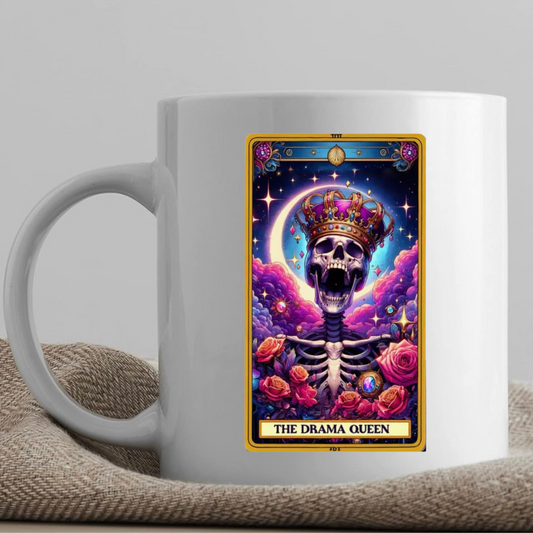 Tarot / Loteria Style Coffee Mug: The Drama Queen (v2)