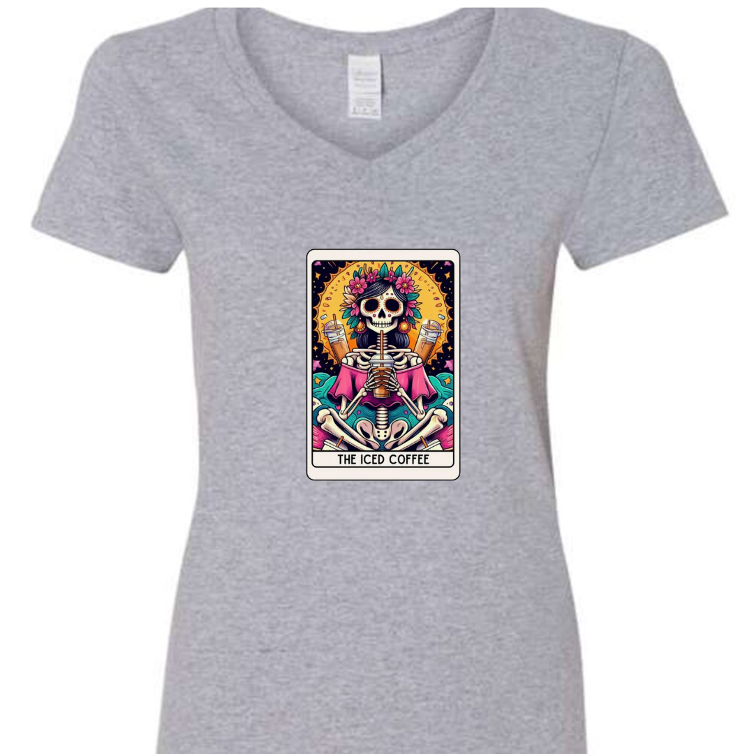 Tarot / Loteria Style T-shirt : The Iced Coffee