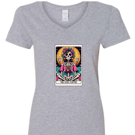 Tarot / Loteria Style T-shirt : The Iced Coffee