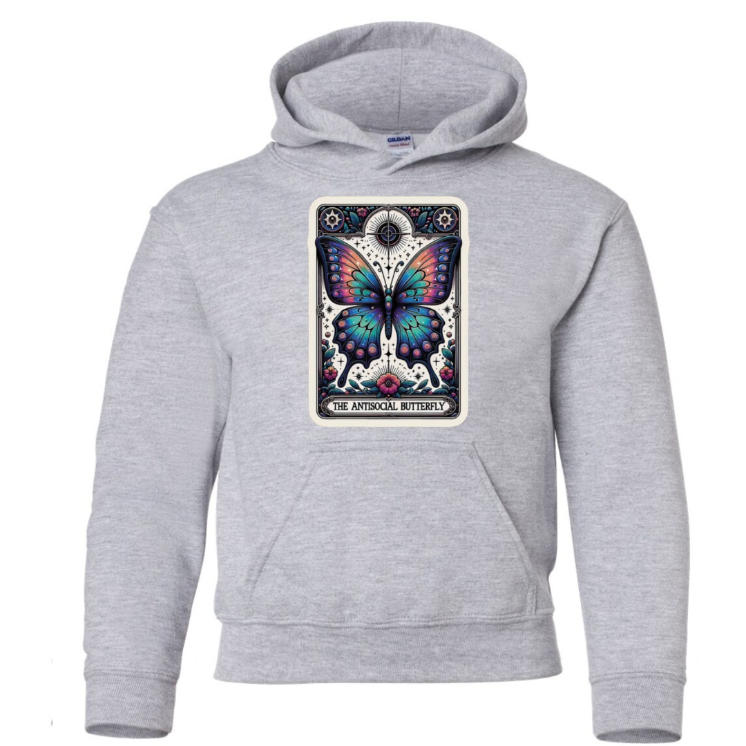 Tarot / Loteria Style Hoodie : The Antisocial Butterfly