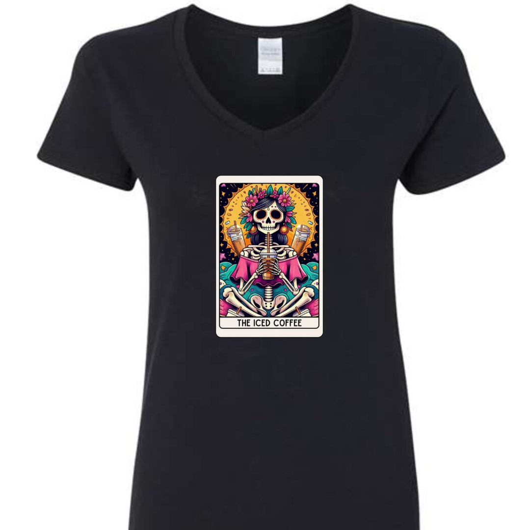 Tarot / Loteria Style T-shirt : The Iced Coffee