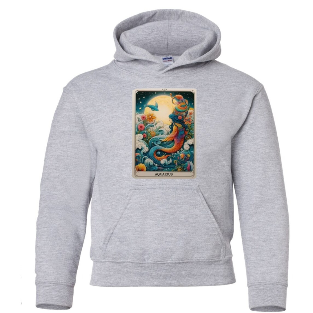 Zodiac Tarot Style Hoodie : Aquarius