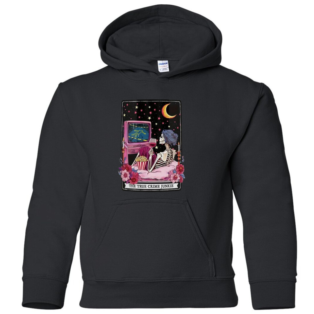 Tarot / Loteria Style Hoodie : The True Crime Junkie