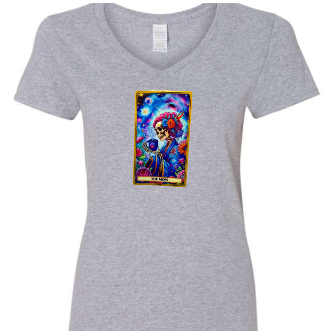 Tarot / Loteria Style T-shirt : The Mom (coffee)