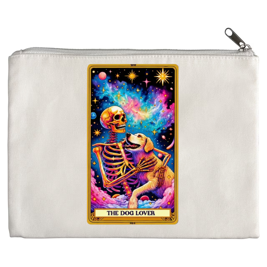 Tarot / Loteria Style Makeup Bag: The Dog Lover