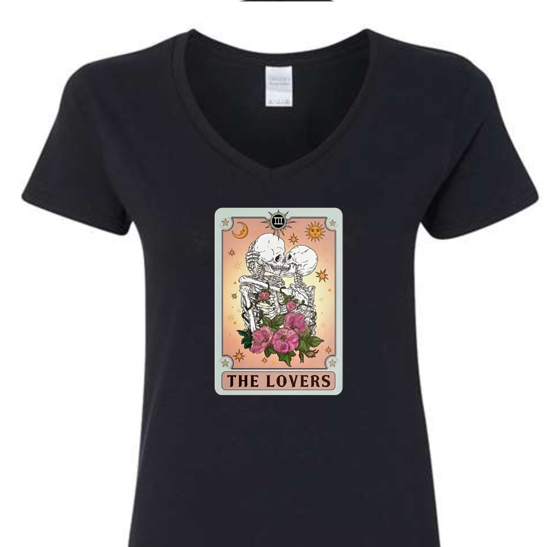 Tarot / Loteria Style T-shirt : The Lovers