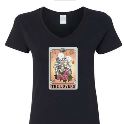 Tarot / Loteria Style T-shirt : The Lovers