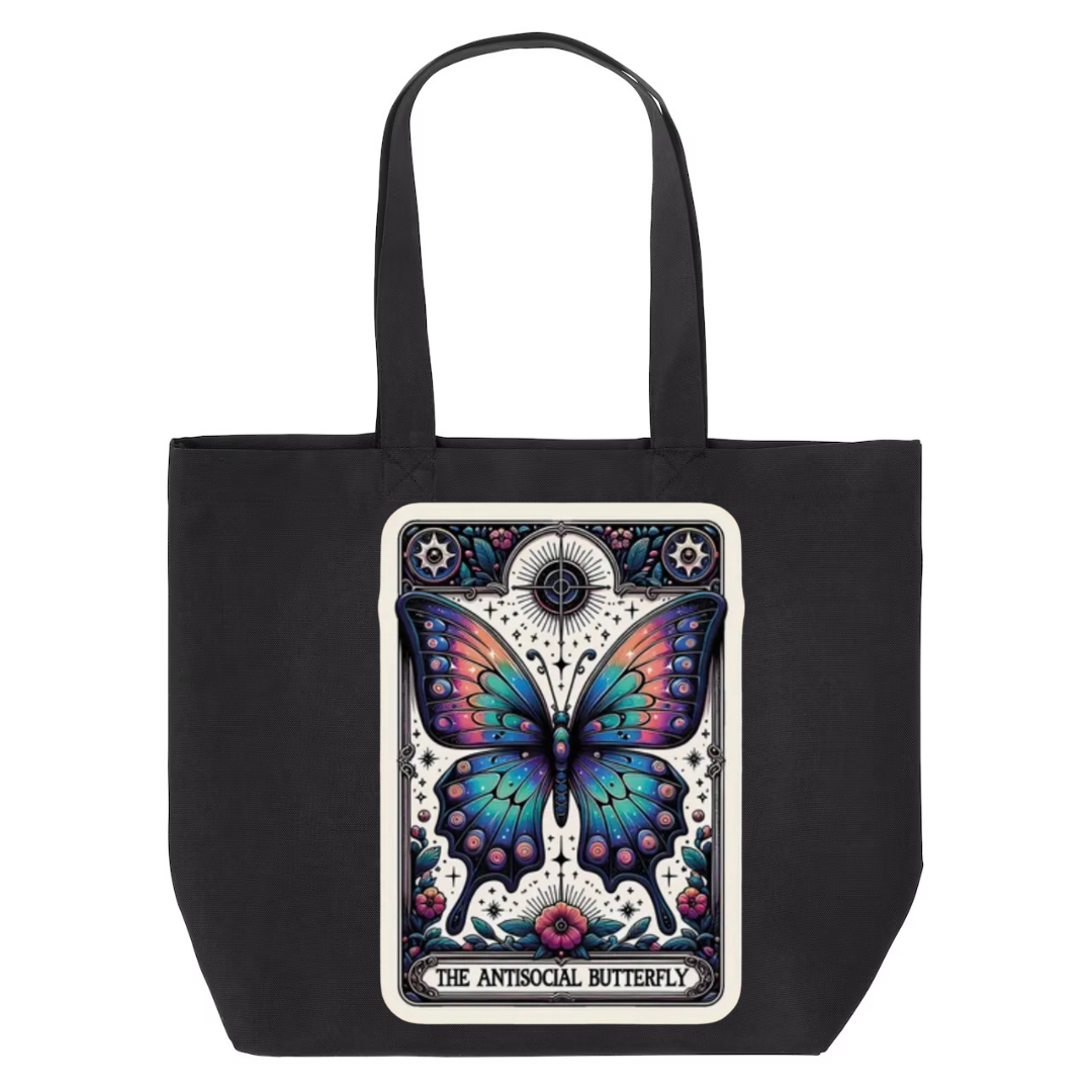 Tarot / Loteria Style Tote Bag : The Antisocial Butterfly