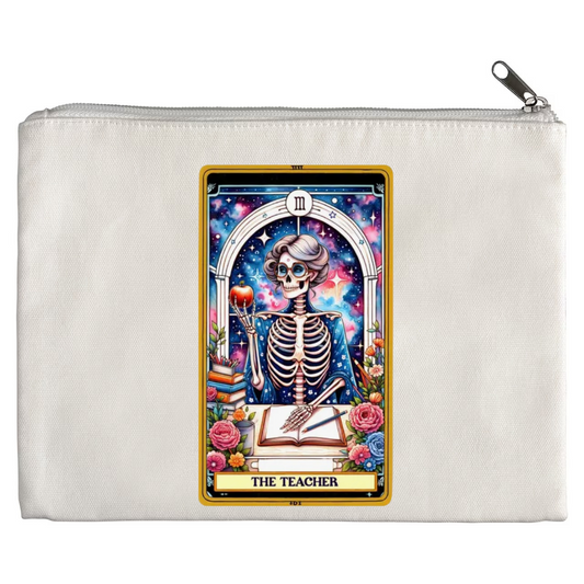 Tarot / Loteria Style Makeup Bag: The Teacher (v1)