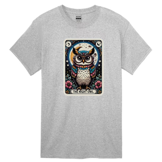 Tarot / Loteria Style T-shirt : The Night Owl