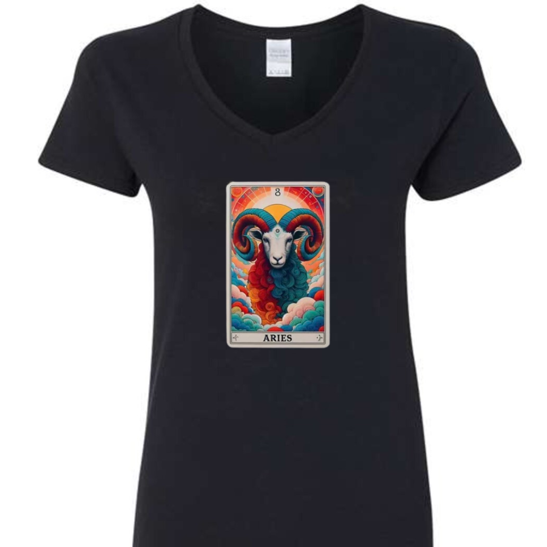 Zodiac Tarot  Style T-shirt : Aries