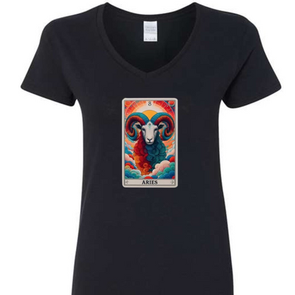 Zodiac Tarot  Style T-shirt : Aries