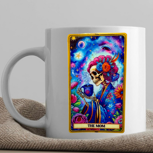 Tarot / Loteria Style Coffee Mug: The Mom (v3)