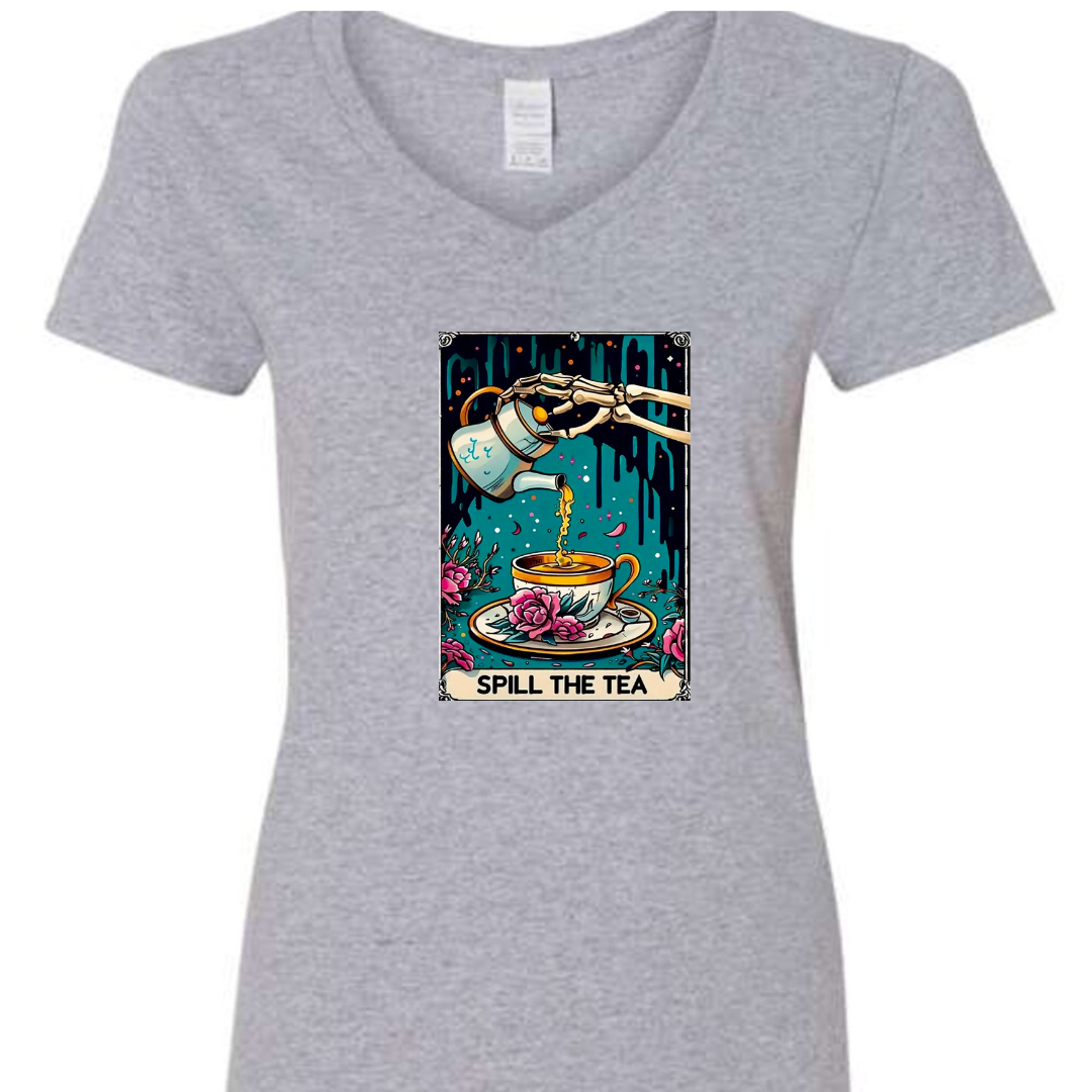 Tarot / Loteria Style T-shirt : Spill The Tea