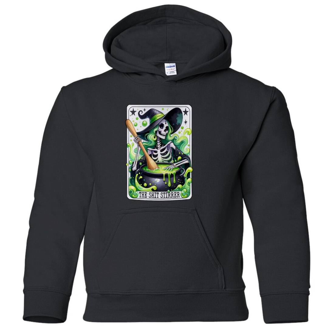 Tarot / Loteria Style Hoodie : The Shit Stirrer