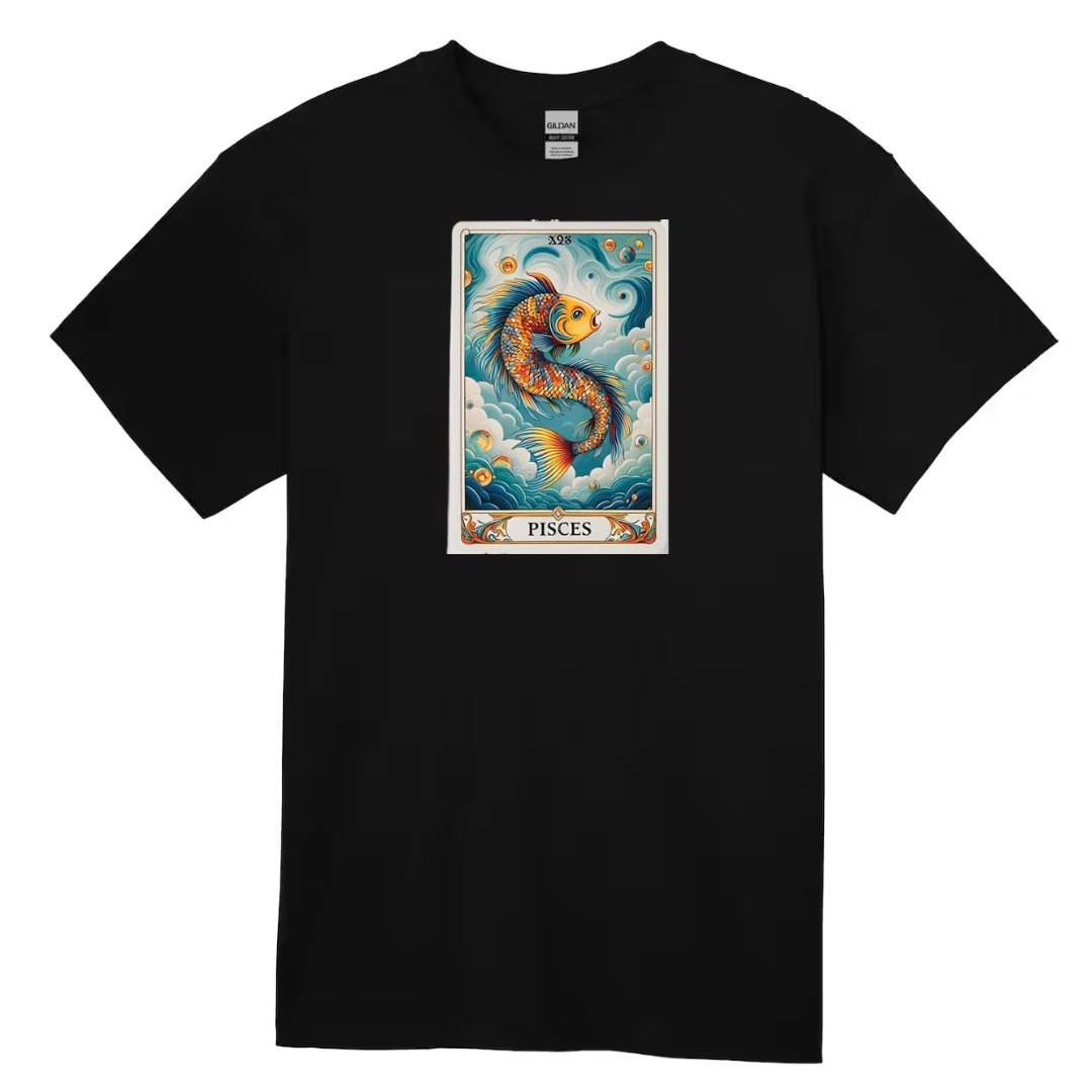 Zodiac Tarot  Style T-shirt : Pisces