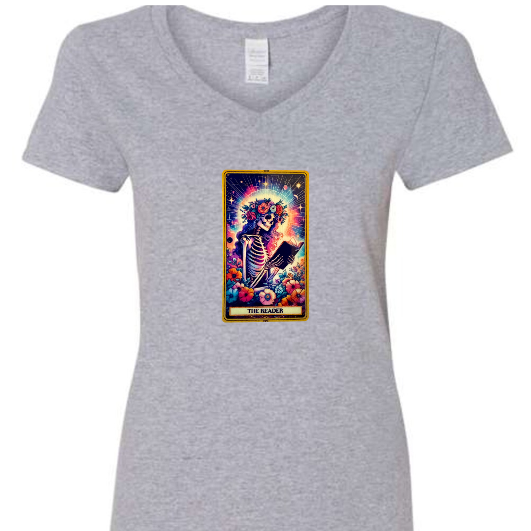 Tarot / Loteria Style T-shirt : The Reader (v2)