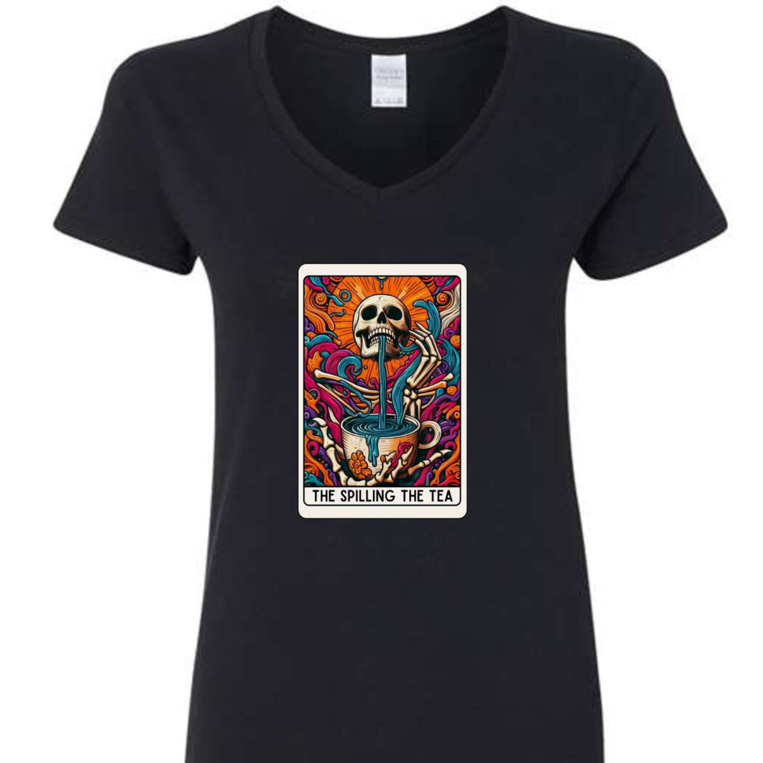 Tarot / Loteria Style T-shirt : The Spilling the Tea