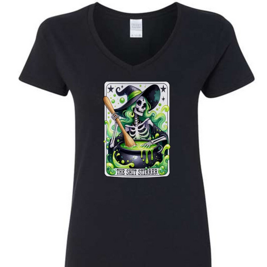 Tarot / Loteria Style T-shirt : The Shit Stirrer