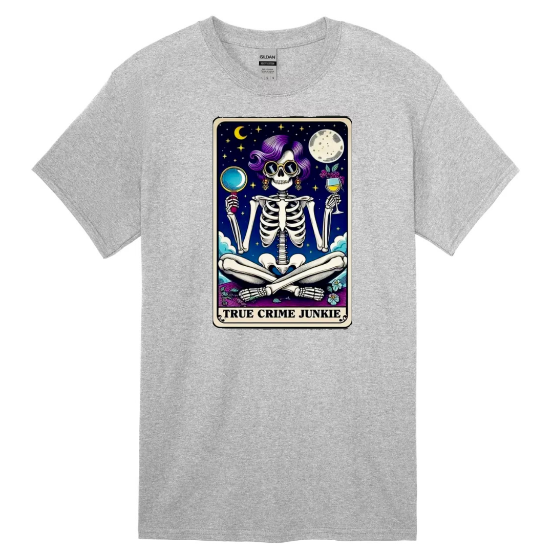 Tarot / Loteria Style T-shirt : True Crime Junkie