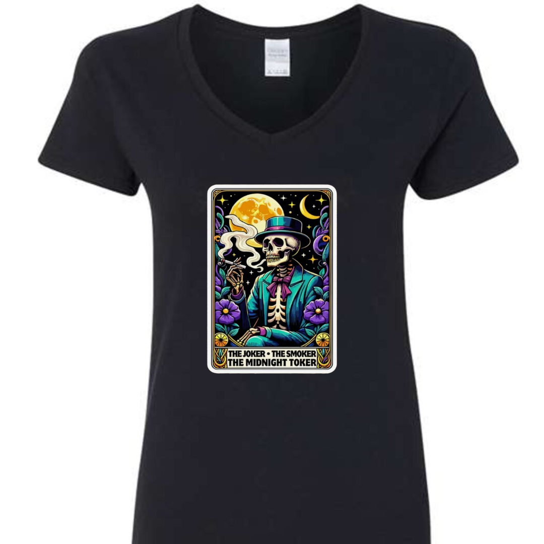 Tarot / Loteria Style T-shirt : The Midnight Toker