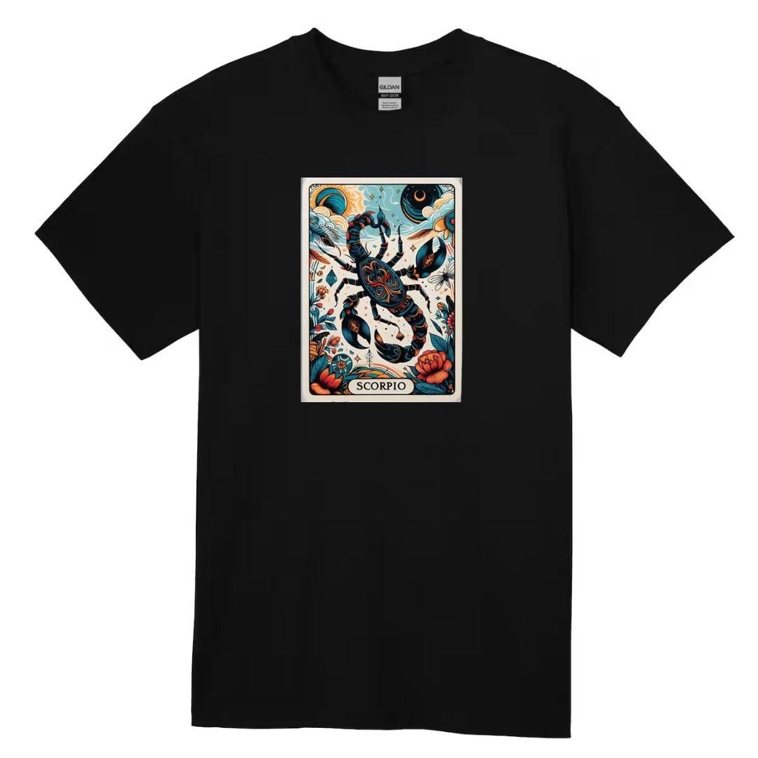 Zodiac Tarot  Style T-shirt : Scorpio