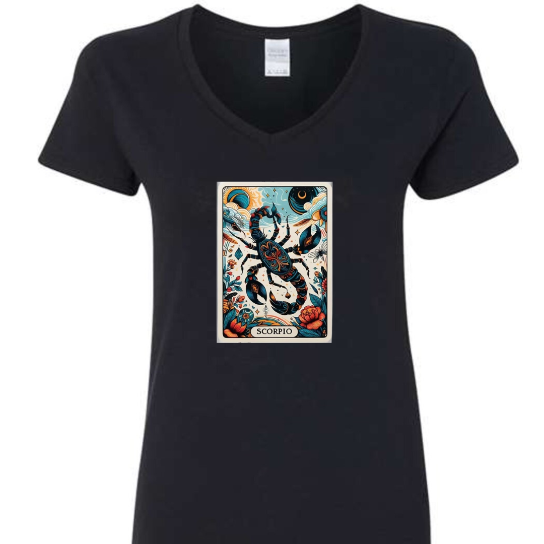 Zodiac Tarot  Style T-shirt : Scorpio