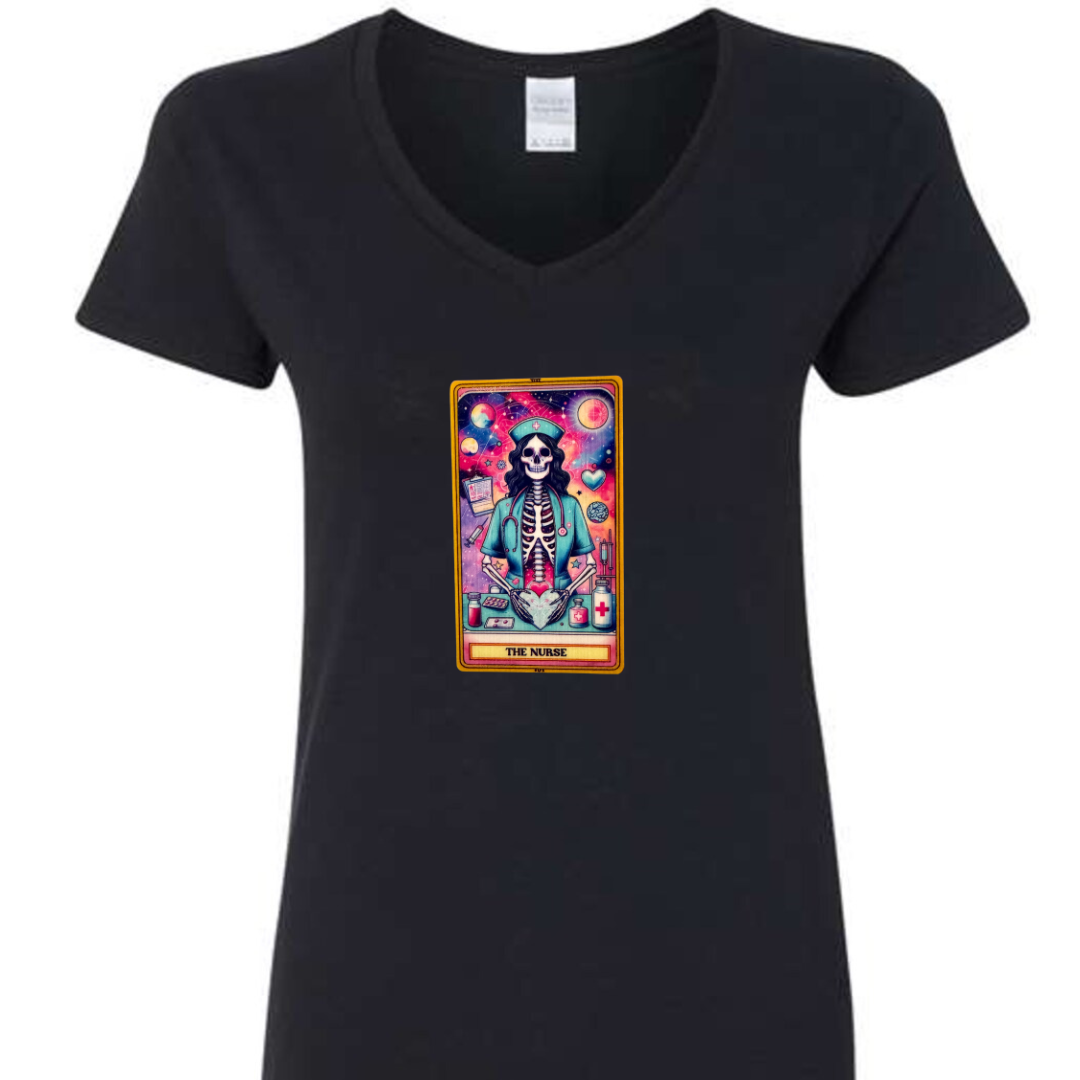 Tarot / Loteria Style T-shirt : The Nurse (v2)