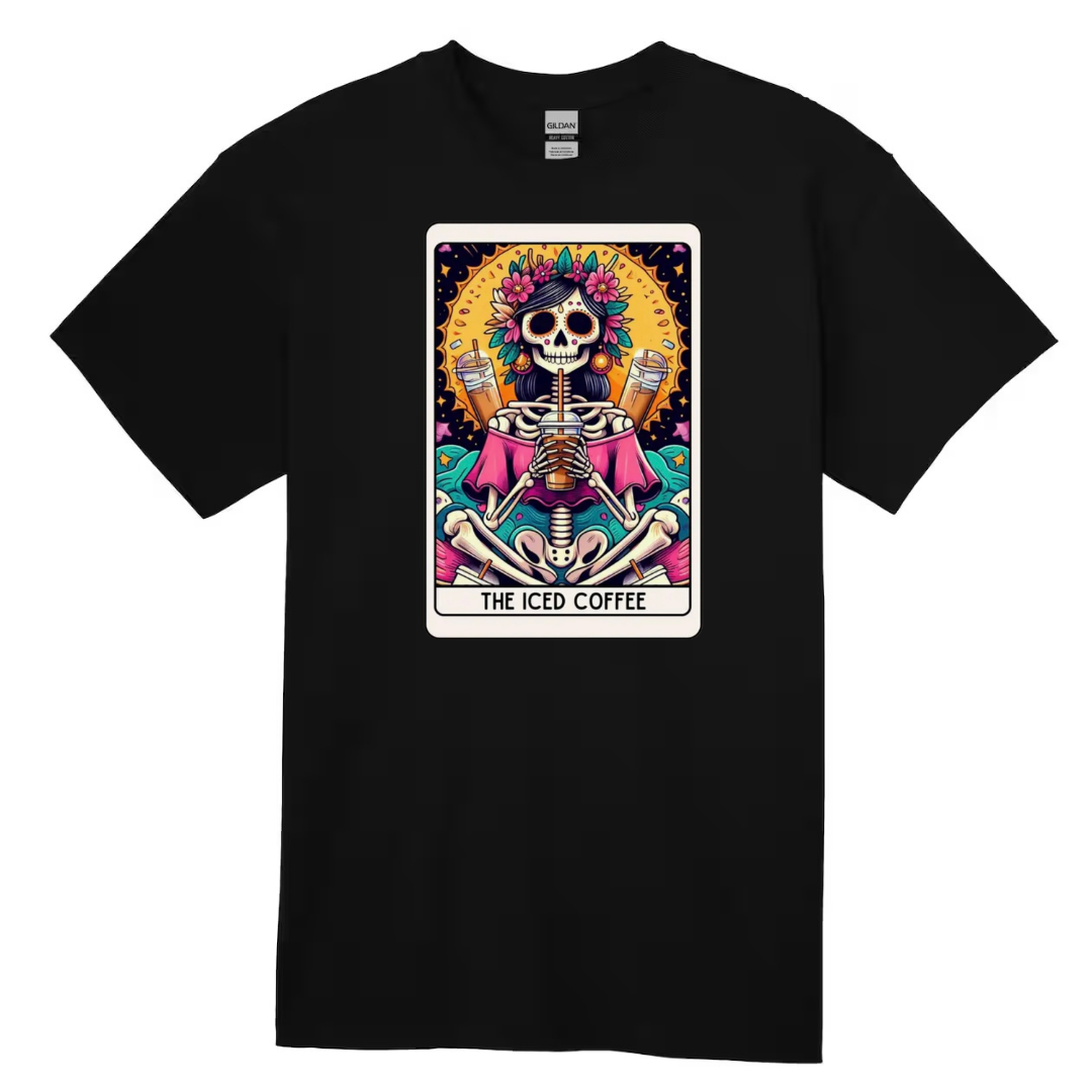 Tarot / Loteria Style T-shirt : The Iced Coffee