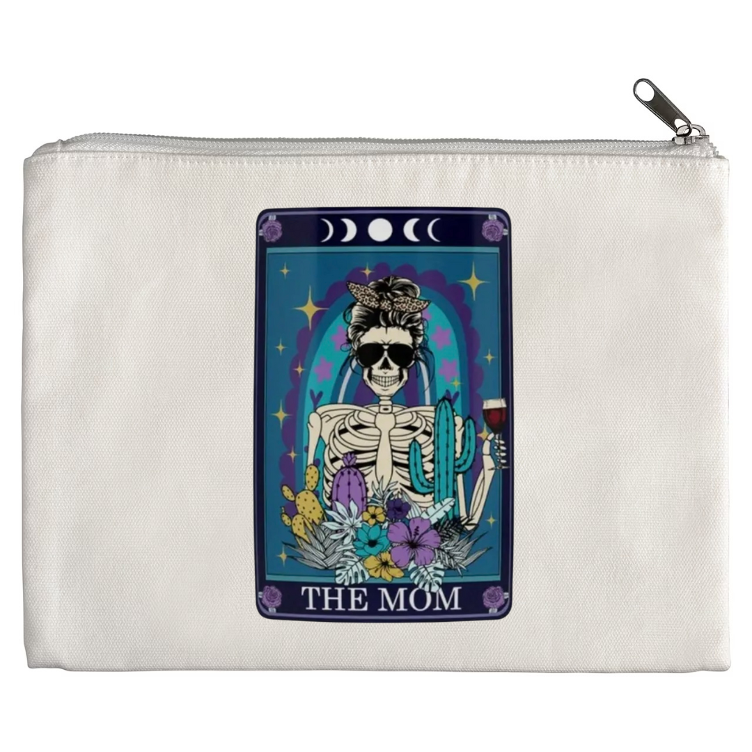 Tarot / Loteria Style Makeup Bag: The Mom (blue)