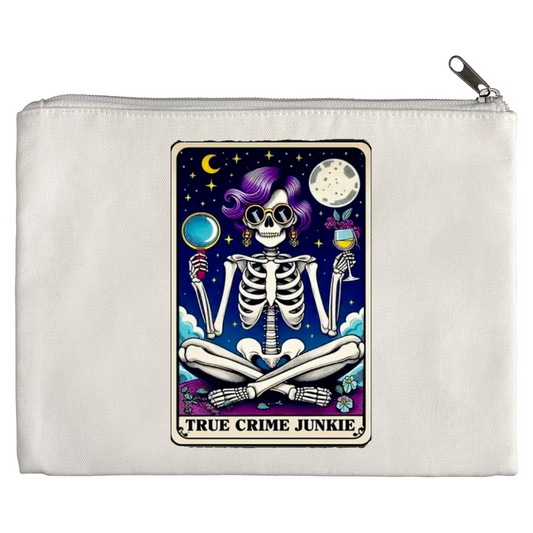 Tarot / Loteria Style Makeup Bag: True Crime Junkie