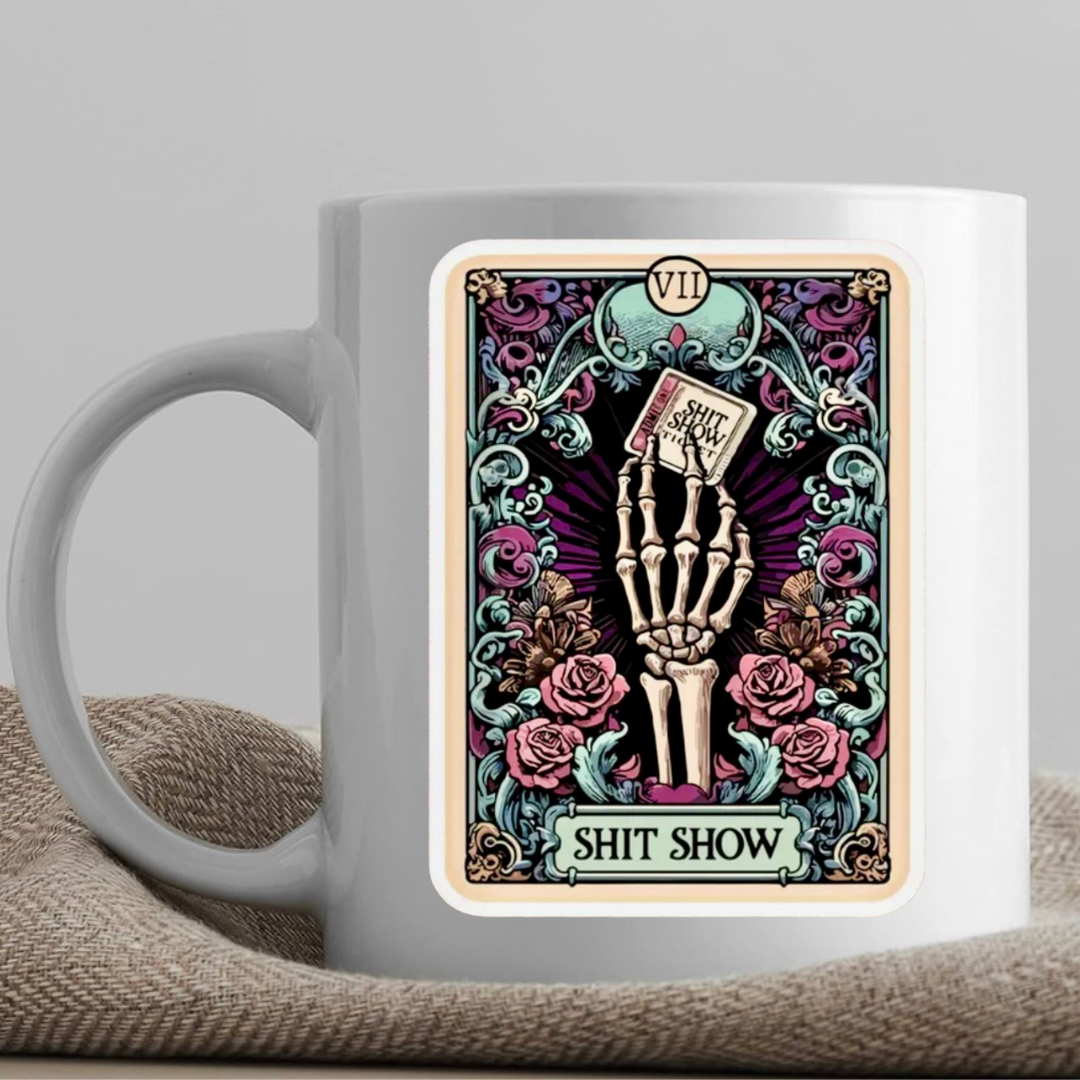 Tarot / Loteria Style Coffee Mug: Shit Show