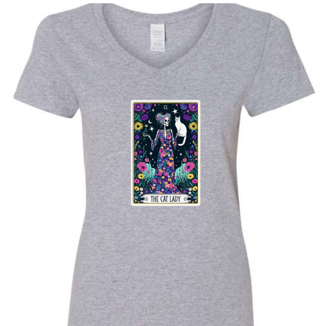 Tarot / Loteria Style T-shirt : The Cat Lady