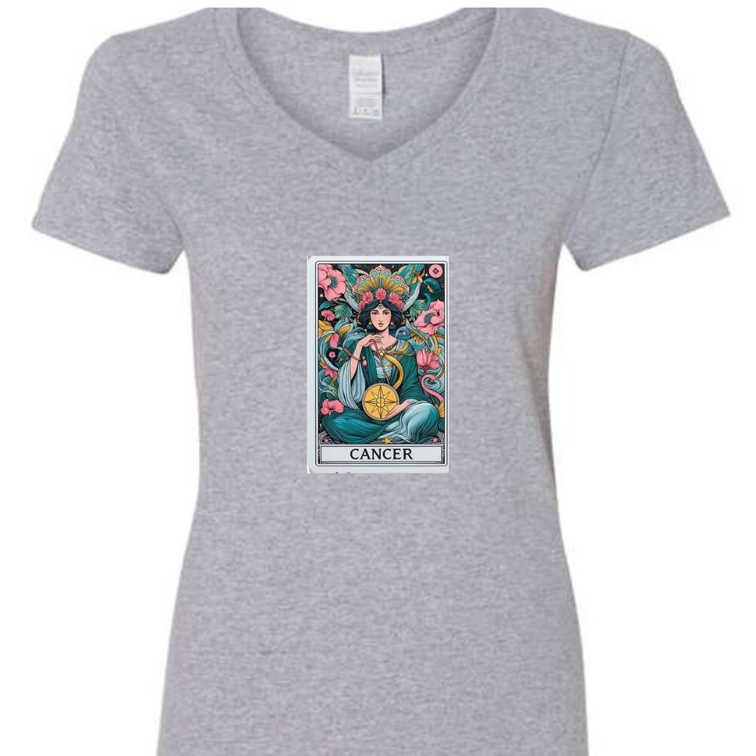 Zodiac Tarot  Style T-shirt : Cancer