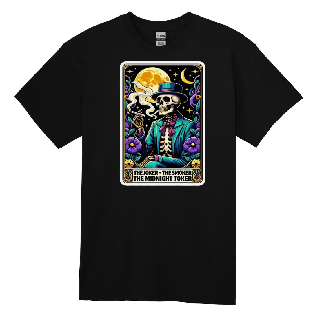 Tarot / Loteria Style T-shirt : The Midnight Toker