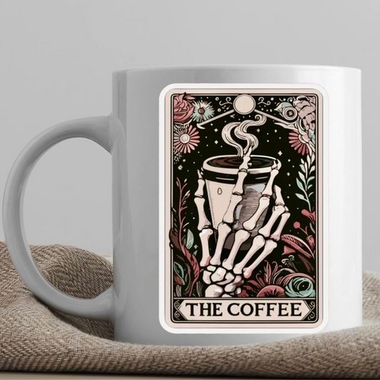 Tarot / Loteria Style Coffee Mug: The Coffee