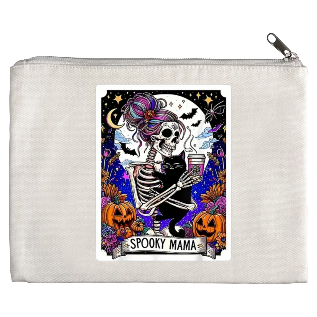 Tarot / Loteria Style Makeup Bag: Spooky Mama