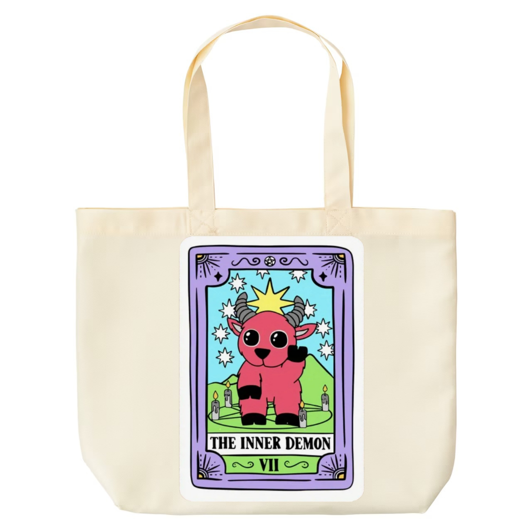 Tarot / Loteria Style Tote Bag : The Inner Demon