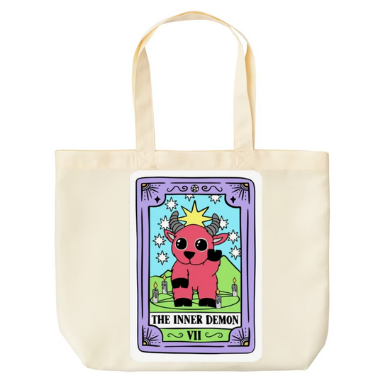 Tarot / Loteria Style Tote Bag : The Inner Demon