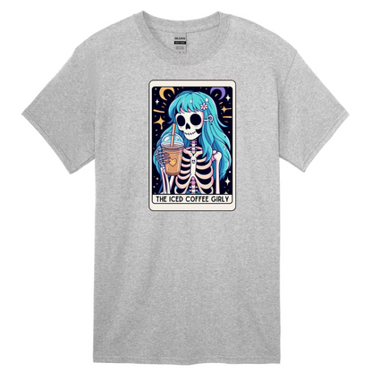 Tarot / Loteria Style T-shirt : The Iced Coffee Girly