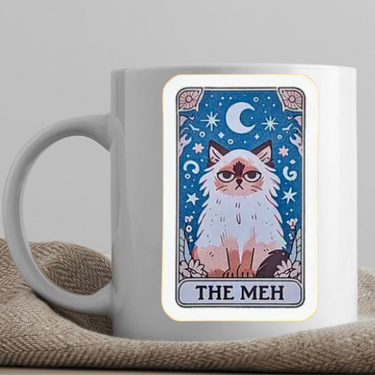 Tarot / Loteria Style Coffee Mug: The Meh