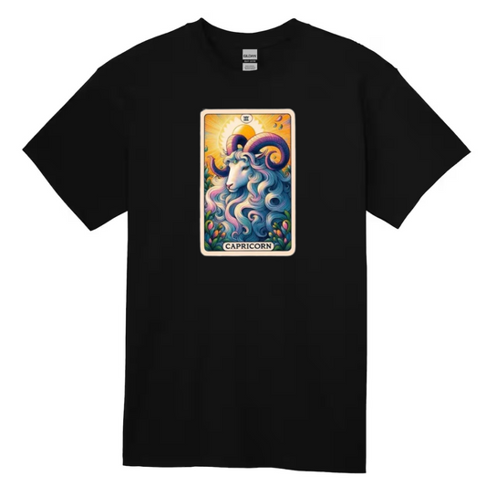 Zodiac Tarot  Style T-shirt : Capricorn