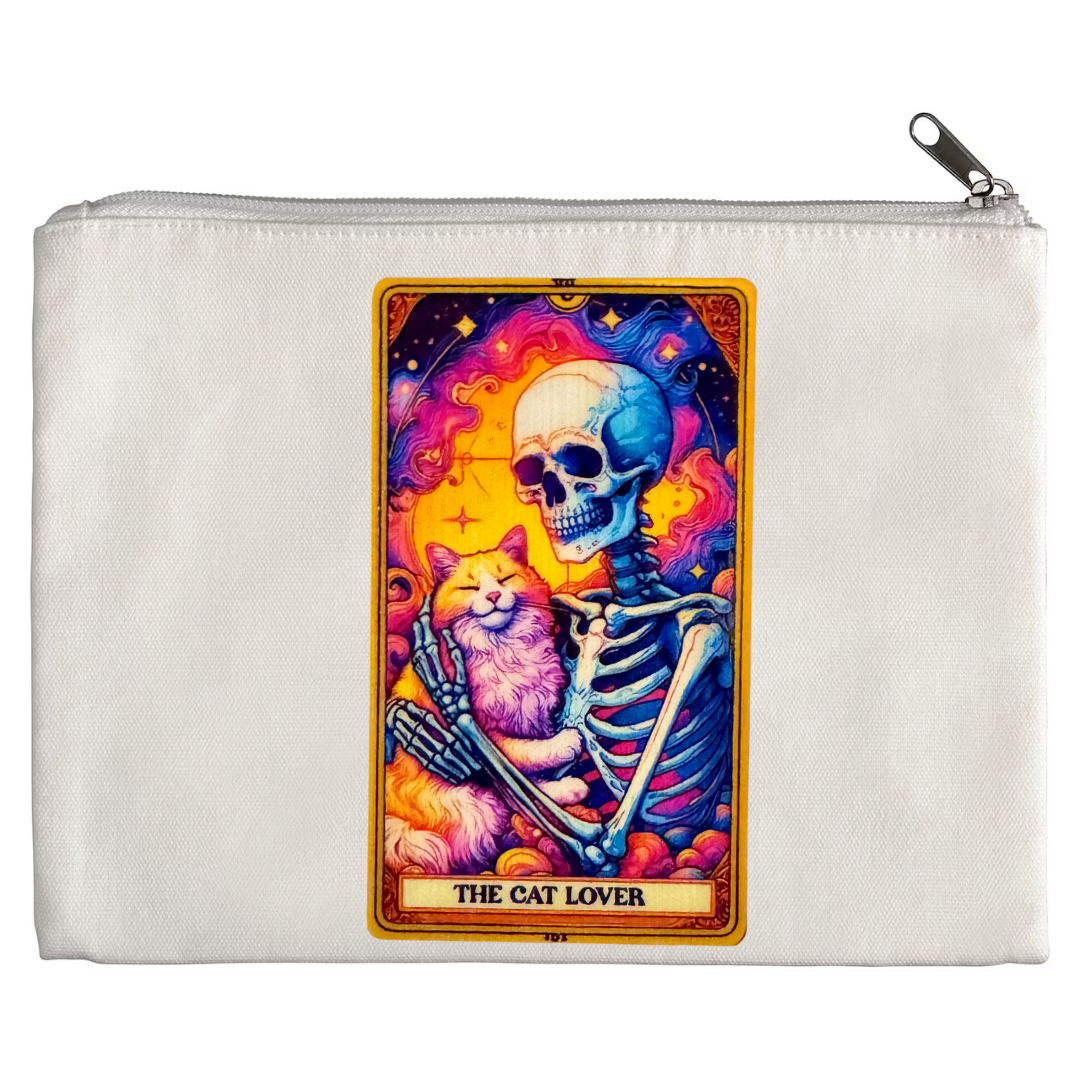 Tarot / Loteria Style Makeup Bag: The Cat Lover