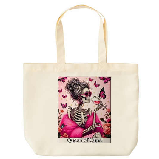 Tarot / Loteria Style Tote Bag : Queen of Cups