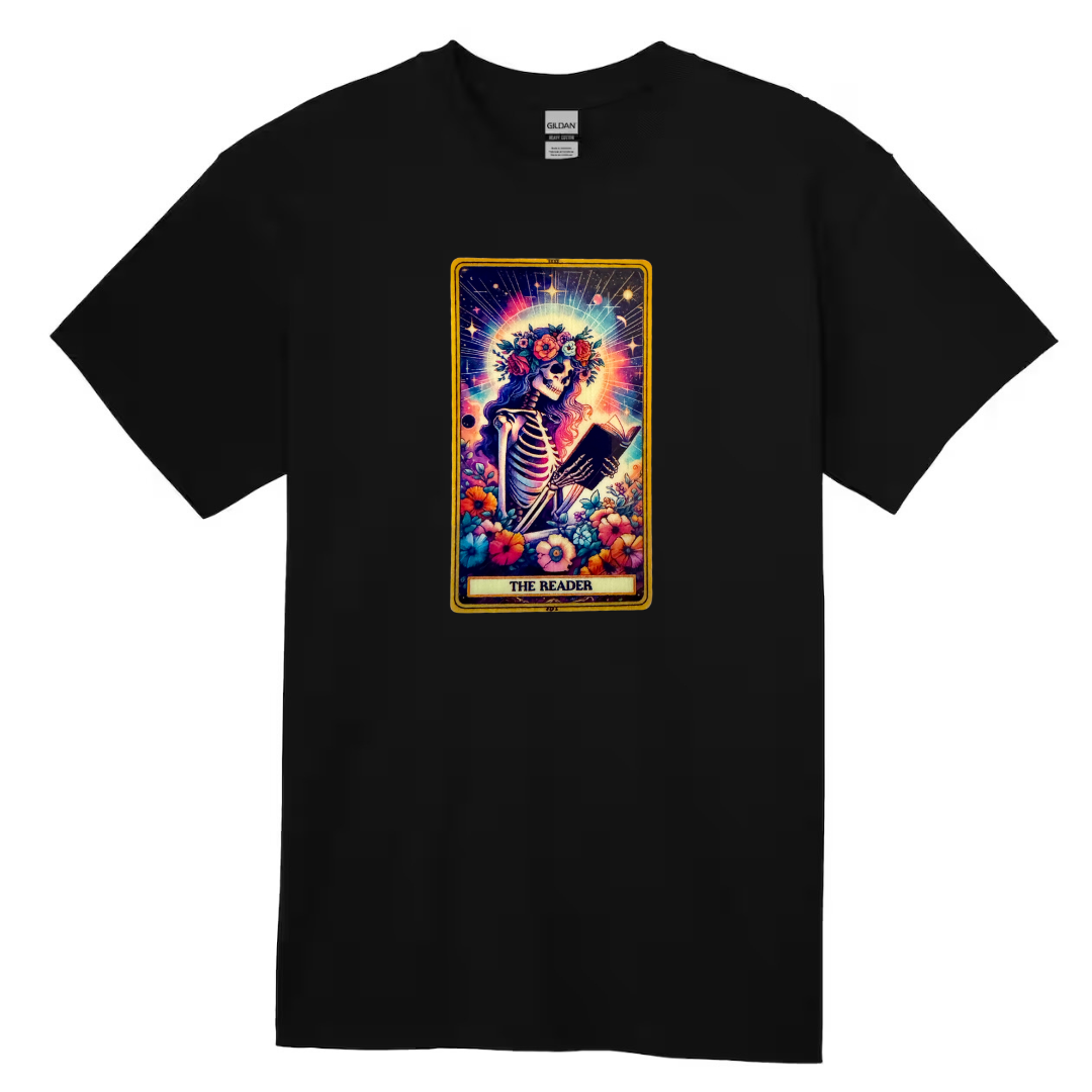 Tarot / Loteria Style T-shirt : The Reader (v2)