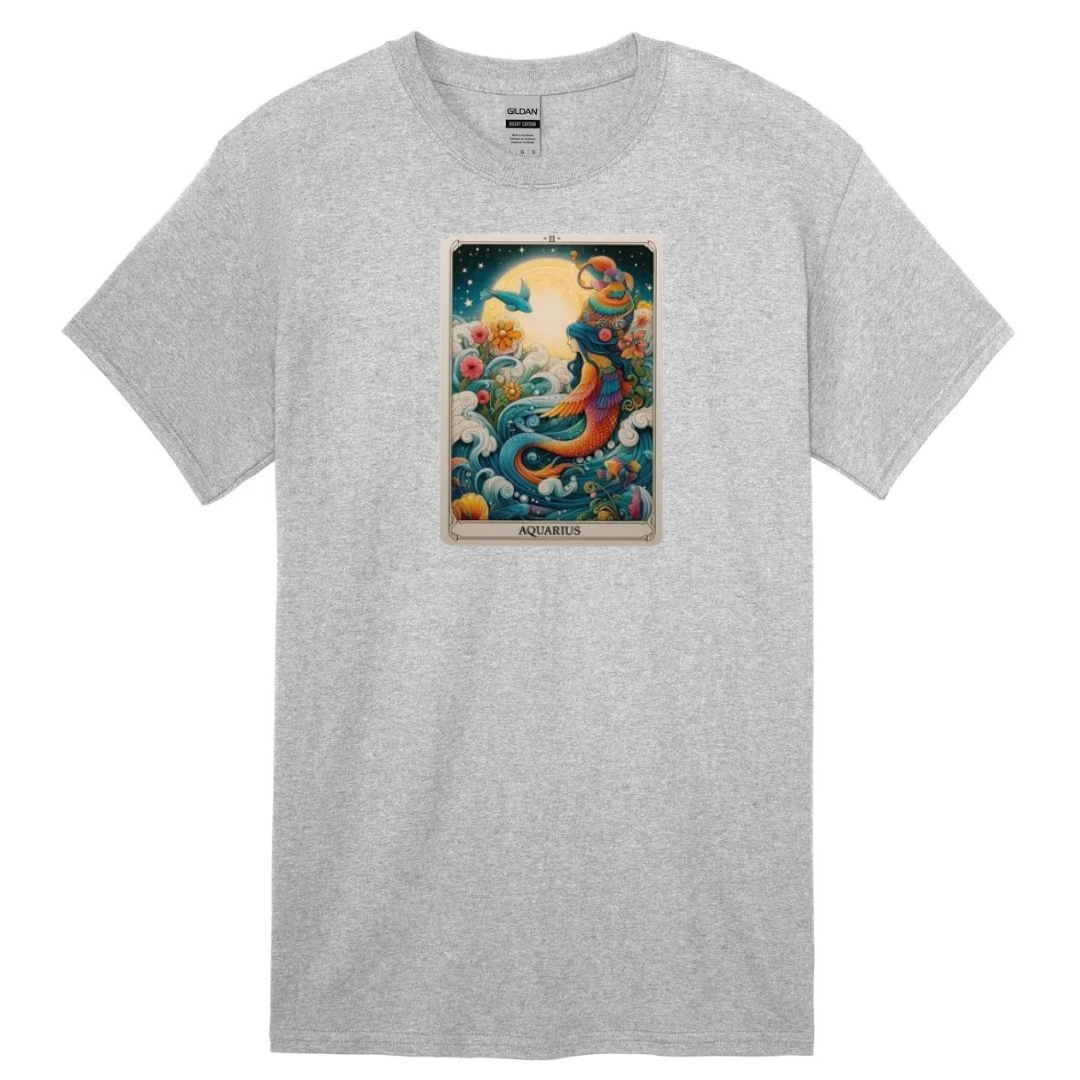 Zodiac Tarot  Style T-shirt : Aquarius