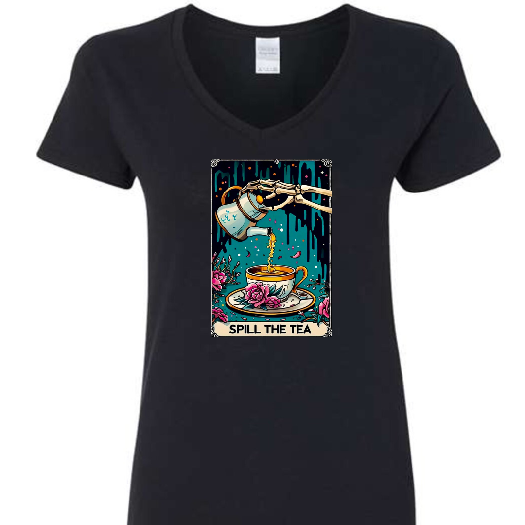 Tarot / Loteria Style T-shirt : Spill The Tea