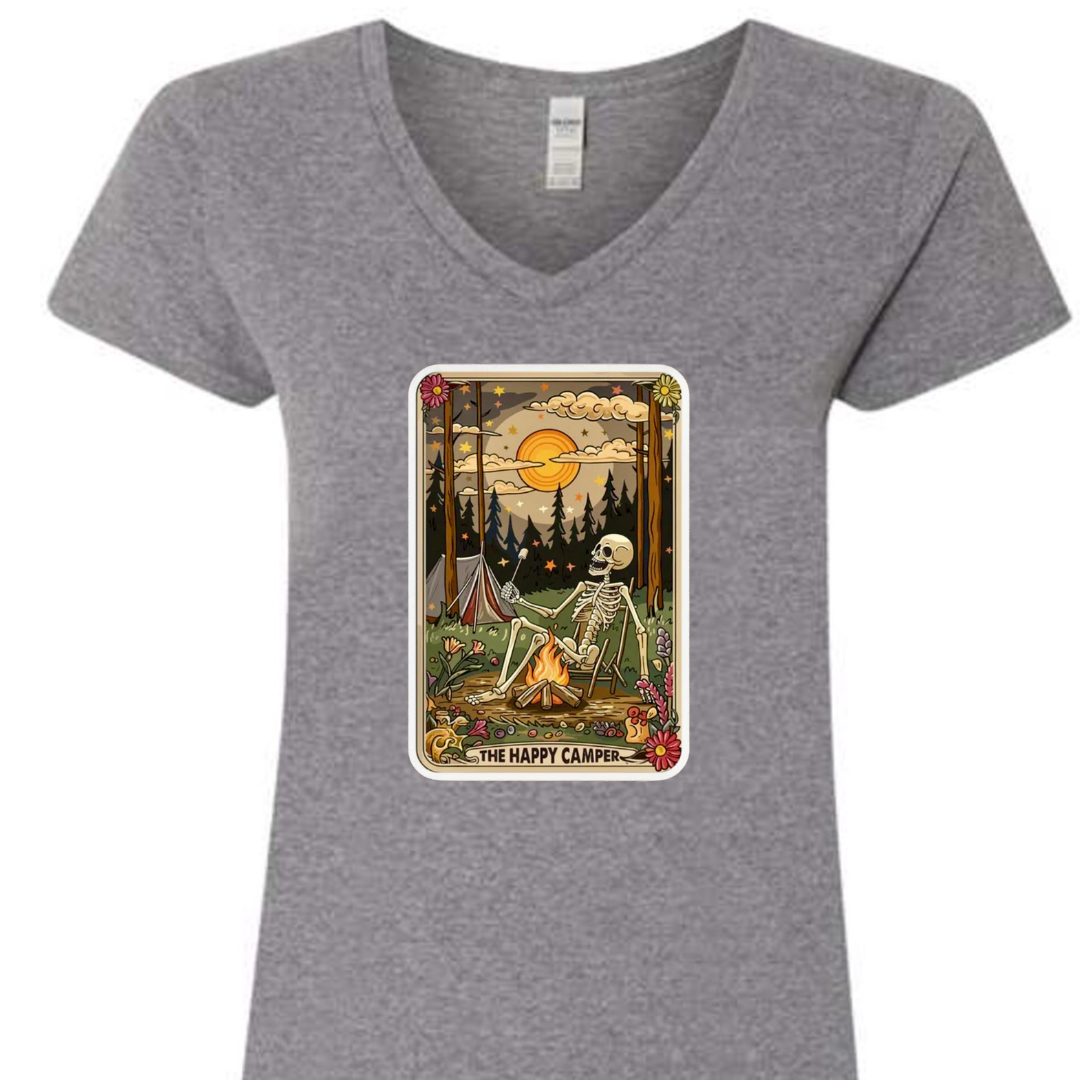 Tarot / Loteria Style T-shirt : The Happy Camper