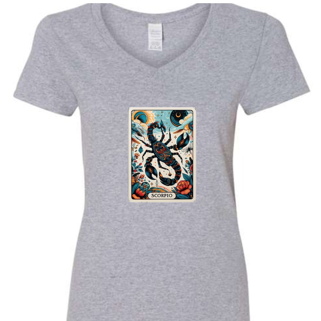 Zodiac Tarot  Style T-shirt : Scorpio