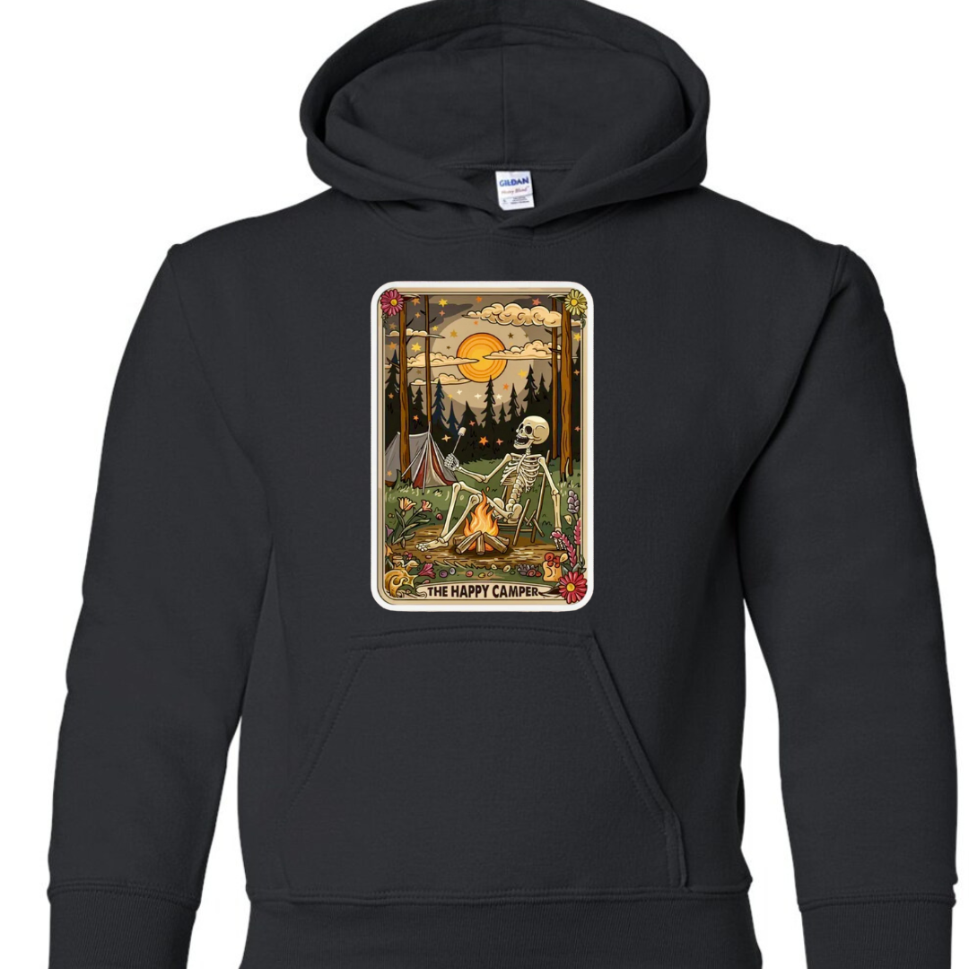 Tarot / Loteria Style Hoodie : The Happy Camper